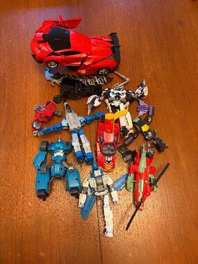 Lot of Transformers Action Figures For Parts & Repairs Used Fair Condition